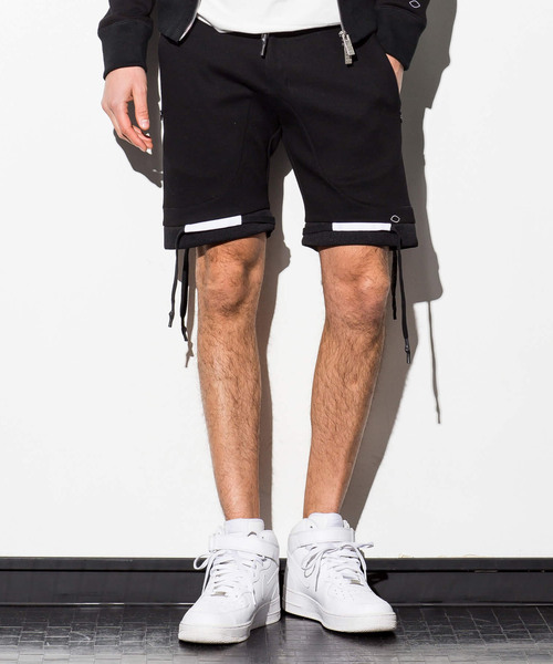 CDM BY CARPEDIEM（シーディーエムバイカルペディエム）の「CDM BY CARPEDIEM(シーディーエム バイ カルペディエム)テックジョガーショートパンツ（スウェットパンツ・メンズ・ホワイト/ブラック・SMALL/MEDIUM/LARGE）」の2枚目の写真