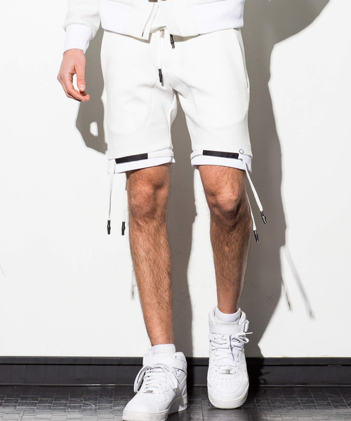 CDM BY CARPEDIEM（シーディーエムバイカルペディエム）の「CDM BY CARPEDIEM(シーディーエム バイ カルペディエム)テックジョガーショートパンツ（スウェットパンツ・メンズ・ホワイト/ブラック・SMALL/MEDIUM/LARGE）」の7枚目の写真