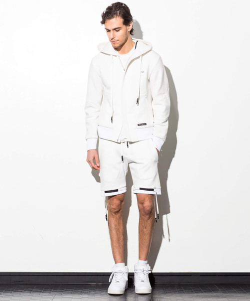 CDM BY CARPEDIEM（シーディーエムバイカルペディエム）の「CDM BY CARPEDIEM(シーディーエム バイ カルペディエム)テックジョガーショートパンツ（スウェットパンツ・メンズ・ホワイト/ブラック・SMALL/MEDIUM/LARGE）」の10枚目の写真