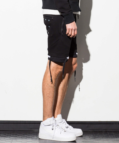 CDM BY CARPEDIEM（シーディーエムバイカルペディエム）の「CDM BY CARPEDIEM(シーディーエム バイ カルペディエム)テックジョガーショートパンツ（スウェットパンツ・メンズ・ホワイト/ブラック・SMALL/MEDIUM/LARGE）」の4枚目の写真