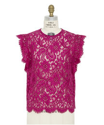 Drawer ドゥロワー レース ヘムスカラップ ブラウス ネイビー 38 Drawer ドゥロワー レース ヘムスカラップ ブラウス ネイビー 38