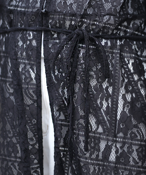 Bab Bou Jeloud(バブブージュルード)の「【WEB限定】スクエアレースロングガウン(カーディガン/ボレロ・レディース・ブラック/オフホワイト・38)」の14枚目の写真