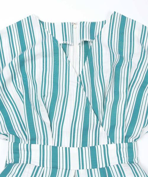 UR'S（ユアーズ）の「ｽﾄﾗｲﾌﾟｶｼｭｸｰﾙﾜﾝﾋﾟｰｽ（ワンピース・レディース・ブルー/グリーン/ブラウン・S/M/L）」の11枚目の写真