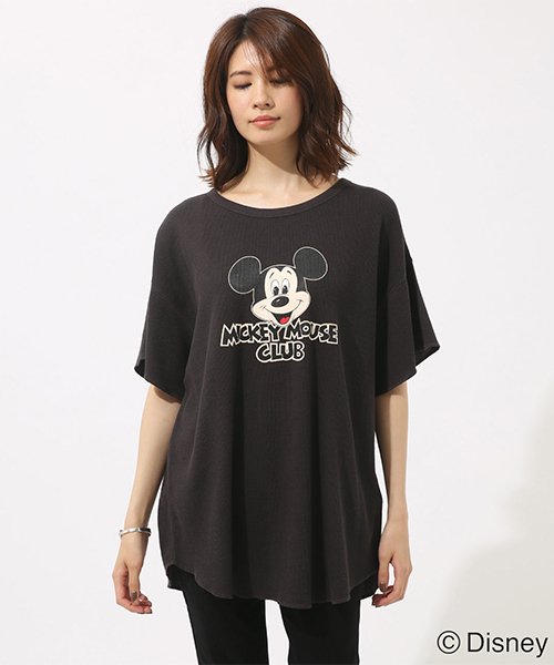 Moussy ミッキー ミニー Tシャツ ブラック moussy ミッキーミニーTシャツJULIDY ディズニー 刺繍 黒 希少