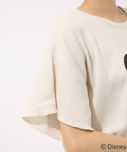 AZUL by moussy（アズールバイマウジー）の「MICKEY MOUSE CLUB TEE（Tシャツ/カットソー・レディース・ライトブラック/オフホワイト・MEDIUM/SMALL）」の10枚目の写真