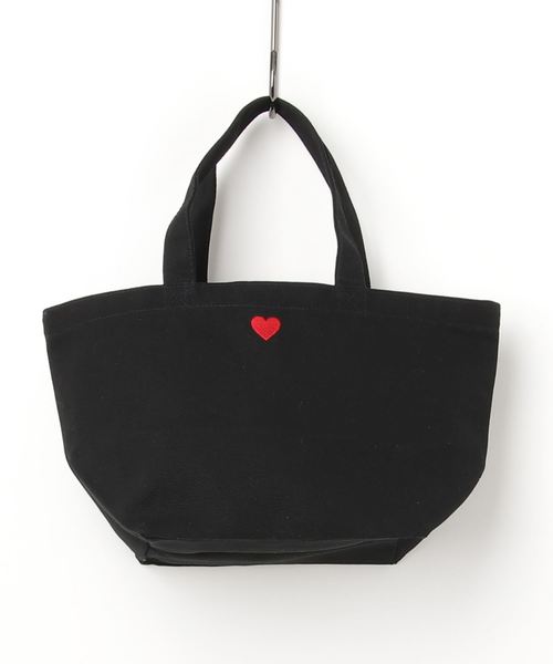 Fun Daily ファンアンドデイリー の F D キャンバス ハート トートバッグ トートバッグ Wear