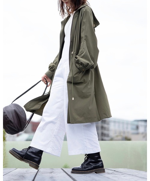 もりのがっこう(もりのがっこう)の「軽量パーカー ロングナイロンジャケット もりのがっこう(ナイロンジャケット)」|カーキ