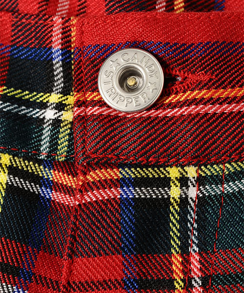 Candy Stripper（キャンディストリッパー）の「LINED TARTAN CHECK パンツ（その他パンツ・レディース・ブラック/レッド・1/2）」の7枚目の写真