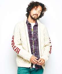 HYSTERIC GLAMOUR | CANADIAN SWEATER×HYSTERIC/HYSTERIC FACE編込 カウチン(カーディガン/ボレロ)
