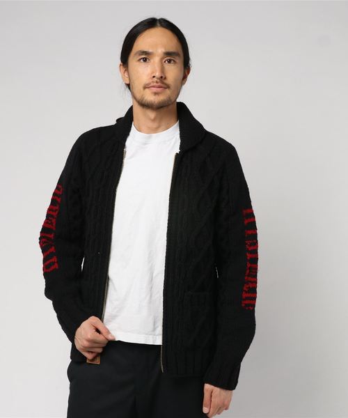 HYSTERIC GLAMOUR（ヒステリックグラマー）の「CANADIAN SWEATER×HYSTERIC/HYSTERIC FACE編込 カウチン（カーディガン/ボレロ・メンズ・レッド/ホワイト/ブラック・SMALL/MEDIUM/LARGE）」の15枚目の写真