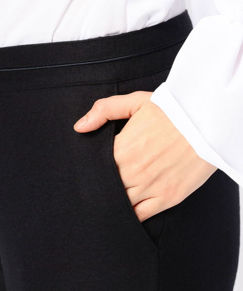 NARACAMICIE（ナラカミーチェ）の「【スーツセットアップ対応】圧縮スムース9分丈パンツ（スーツパンツ・レディース・ネイビー/グレー・SMALL/MEDIUM/LARGE）」の4枚目の写真