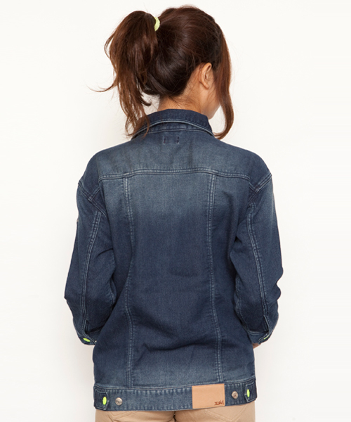 x-girl デニムジャケット(インナー付き) X-girl - OVERDYED DENIM JACKET / インディゴ | Tempt