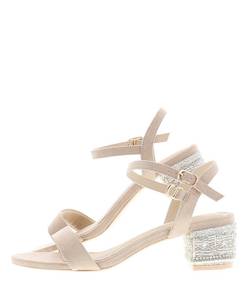 RANDA(ランダ)の「ビジューヒールサンダル(サンダル・レディース・ブラック/ベージュ/ピンク・LL/M/L/S)」の9枚目の写真