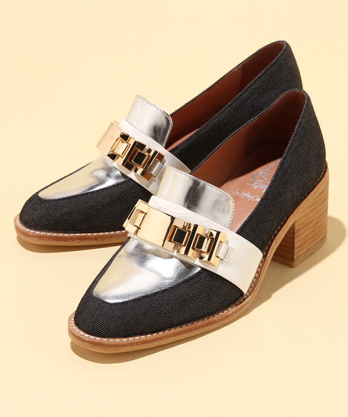 ROSE BUD(ローズバッド)の「(JEFFREY CAMPBELL FOR ROSE BUD) ST:9087-29 DENIM/LTHR COMBINATION SHOES(パンプス・レディース・シルバー系その他・35/39/38/37/36)」の1枚目の写真