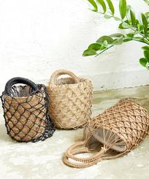 KOBE LETTUCE | フィッシュネットバケツ型カゴバッグ(かごバッグ)