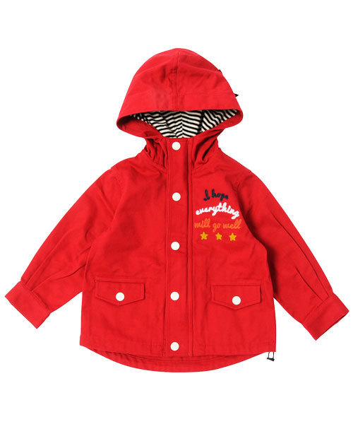 X-girl Stages(エックスガールステージス)の「MODS JACKET (4T~7T)(モッズコート・キッズ・オリーブ/レッド/ネイビー・4T/6T/7T/5T)」の4枚目の写真