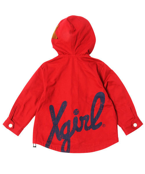X-girl Stages(エックスガールステージス)の「MODS JACKET (4T~7T)(モッズコート・キッズ・オリーブ/レッド/ネイビー・4T/6T/7T/5T)」の5枚目の写真