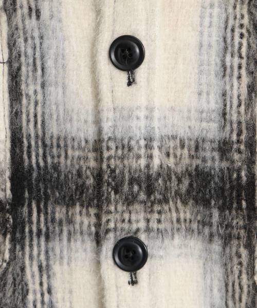 niko and...（ニコアンド）の「シャギーチェックCPO（ミリタリージャケット・レディース・ベージュ/ブラウン/オフホワイト・SMALL/MEDIUM）」の5枚目の写真