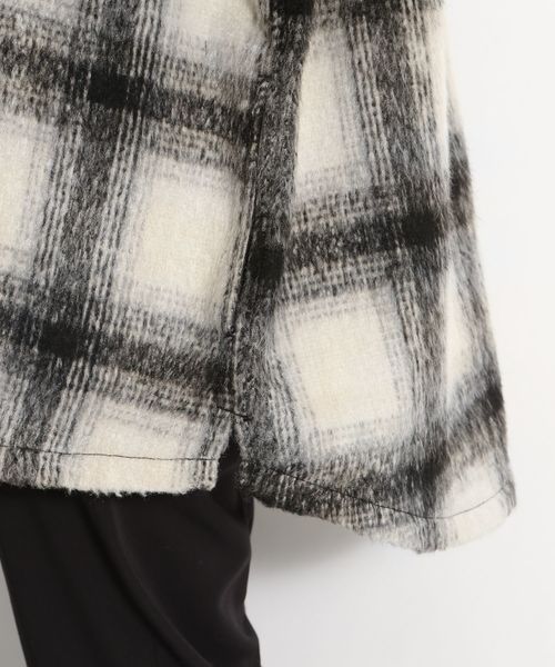 niko and...（ニコアンド）の「シャギーチェックCPO（ミリタリージャケット・レディース・ベージュ/ブラウン/オフホワイト・SMALL/MEDIUM）」の22枚目の写真