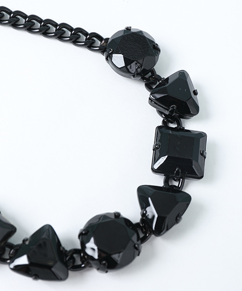 i（アイ）の「ストーンネックレス（ネックレス・レディース・ホワイト/ブラック・FREE）」の5枚目の写真