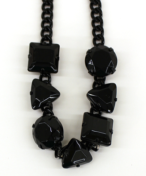 i（アイ）の「ストーンネックレス（ネックレス・レディース・ホワイト/ブラック・FREE）」の4枚目の写真