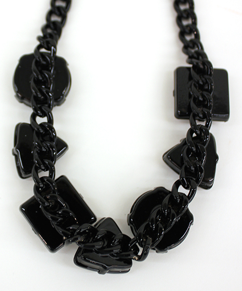 i（アイ）の「ストーンネックレス（ネックレス・レディース・ホワイト/ブラック・FREE）」の3枚目の写真