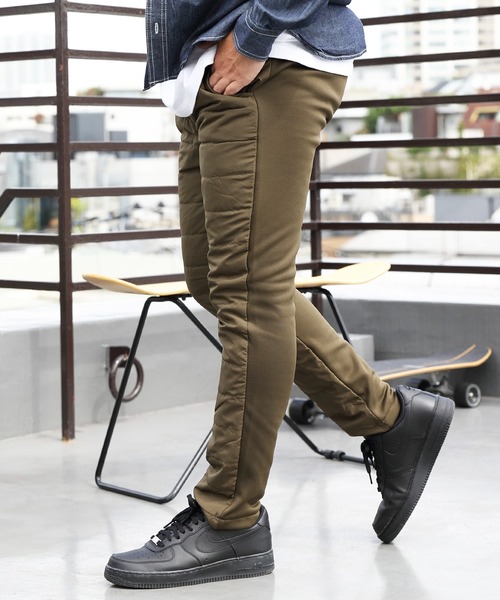 Beautiful Harmony（ビューティフルハーモニー）の「ダウンパンツ フリーススキニーパンツ（スウェットパンツ・メンズ・ブラック/ベージュ/ネイビー/カーキ/グレー系カモフラージュ/キャメル/グレー・MEDIUM/LARGE/X-LARGE）」の5枚目の写真