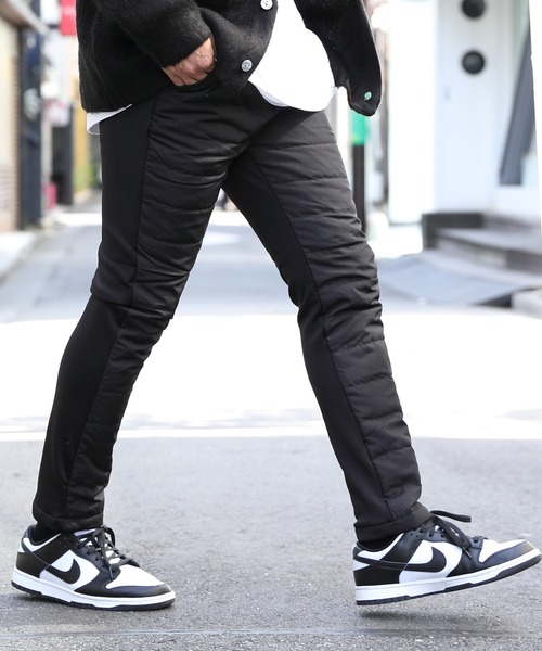 Beautiful Harmony（ビューティフルハーモニー）の「ダウンパンツ フリーススキニーパンツ（スウェットパンツ・メンズ・ブラック/ベージュ/ネイビー/カーキ/グレー系カモフラージュ/キャメル/グレー・MEDIUM/LARGE/X-LARGE）」の2枚目の写真