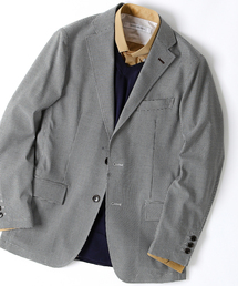 MEN'S MELROSE�i�����Y�������[�Y�j�́u�Z�b�g�A�b�v�Ή�[WEB����]T/R�X�g���b�`2�{�^���W���P�b�g�i�e�[���[�h�W���P�b�g�j�v