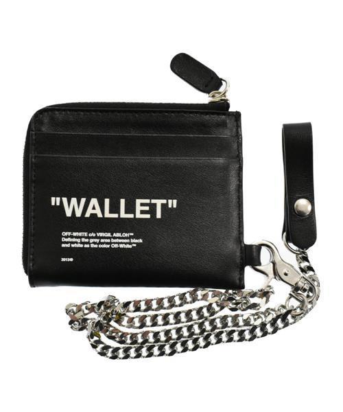オフホワイト OFF-WHITE チェーンウォレット(シルバー×ブラック) off white オフホワイト コインケース OMNC013E20LEA0011001 OFF
