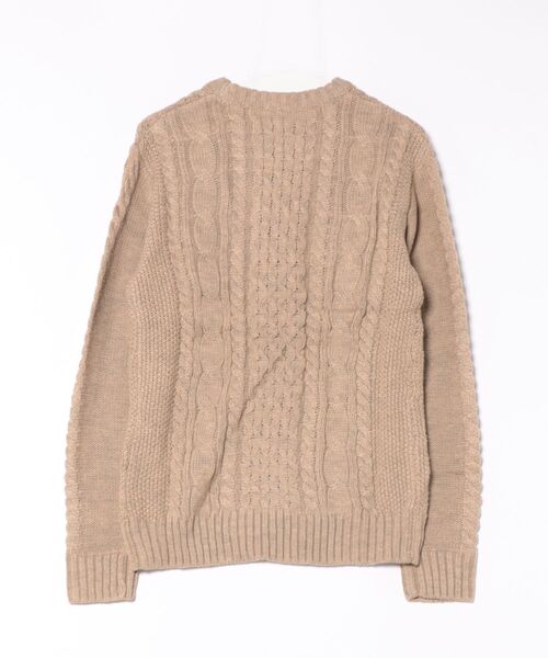 TONE SELECT WEAR(トーンセレクトウェア)の「【TONE MEN'S】ケーブルクルーネックニット(BL)(ニット/セーター・メンズ・ブラック/ブラウン/アイボリー/ブラック系その他/ベージュ系その他/ブルー系その他/パープル系その他/ブラック系その他2/ワイン/グレー系その他/ネイビー/グレー系その他2/キャメル/ホワイト系その他・MEDIUM/LARGE/X-LARGE)」の15枚目の写真
