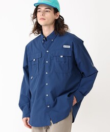 Columbia／バハマ II  ロングスリーブシャツ 長袖シャツ UVカット ベンチレーション／コロンビア