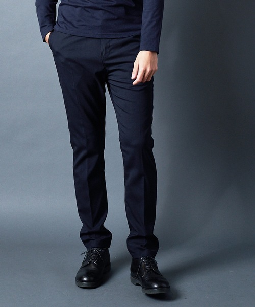 Magine(マージン)の「T/W SOLOTEX STRETCH TAPERED NO-P PANTS 20SS:ソロテック ストレッチテーパード NO-Pパンツ(スラックス)」|ネイビー