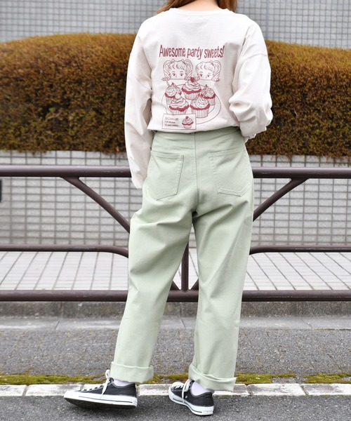 PairPair(ペアペア)の「お菓子キッズバックプリントT(Tシャツ/カットソー・レディース・ブラック/アイボリー・FREE)」の6枚目の写真