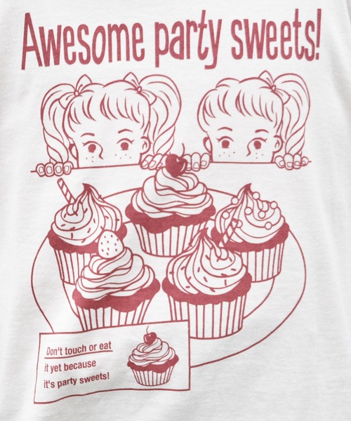PairPair(ペアペア)の「お菓子キッズバックプリントT(Tシャツ/カットソー・レディース・ブラック/アイボリー・FREE)」の16枚目の写真