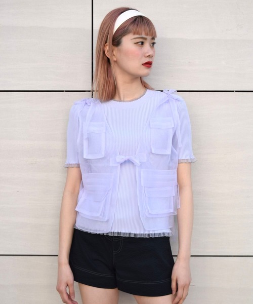 XIAOLI/シャオリー/MESH VEST KNIT TOP