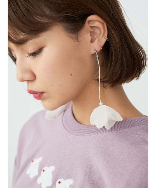 merry jenny（メリージェニー）の「ハナビラピアス（ピアス（両耳用）・レディース・ライトブルー/ピンク/アイボリー・FREE）」の7枚目の写真