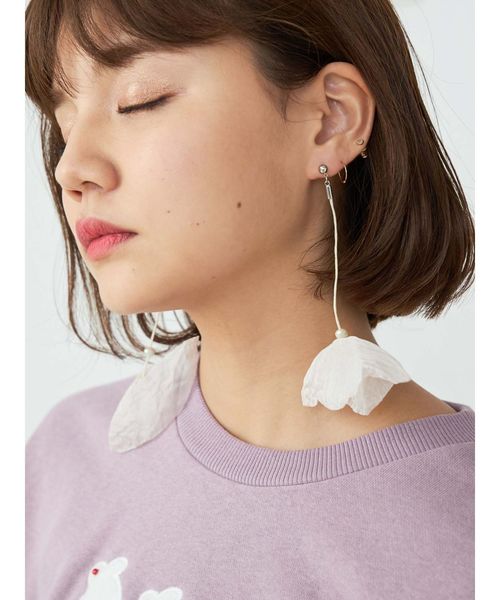 merry jenny（メリージェニー）の「ハナビラピアス（ピアス（両耳用）・レディース・ライトブルー/ピンク/アイボリー・FREE）」の10枚目の写真