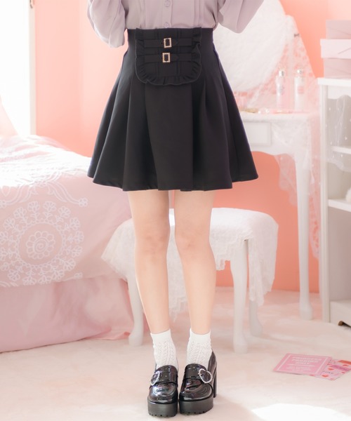 ROJITA（ロジータ）の「スクエア切替バックルＳＫ（スカート・レディース・グレー/ブラック/ピンク・FREE）」の4枚目の写真