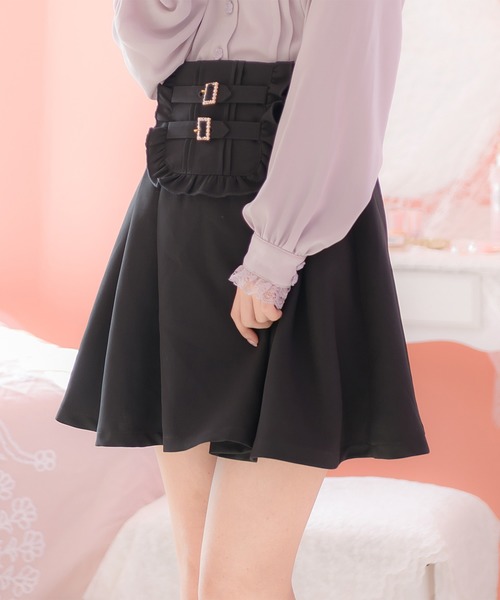 ROJITA（ロジータ）の「スクエア切替バックルＳＫ（スカート・レディース・グレー/ブラック/ピンク・FREE）」の19枚目の写真