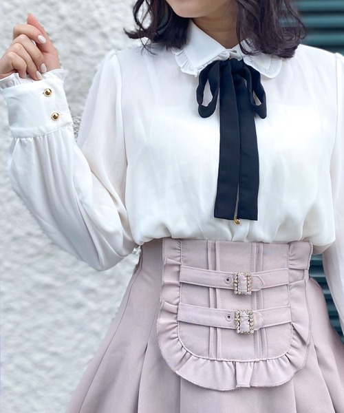 ROJITA（ロジータ）の「スクエア切替バックルＳＫ（スカート・レディース・グレー/ブラック/ピンク・FREE）」の11枚目の写真