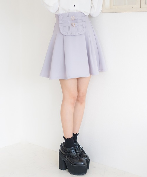 ROJITA（ロジータ）の「スクエア切替バックルＳＫ（スカート・レディース・グレー/ブラック/ピンク・FREE）」の6枚目の写真