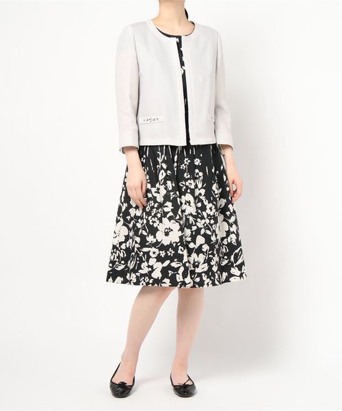 Belluna セットアップパネルプリントワンピースアンサンブル セットアップ Belluna Plus ベルーナ のファッション