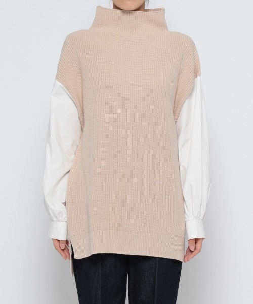 GLOBAL WORK（グローバルワーク）の「袖フワドッキングプルオーバー/898162（その他トップス・レディース・ブラック/ブラウン/ベージュ・FREE）」の11枚目の写真