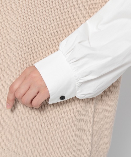 GLOBAL WORK（グローバルワーク）の「袖フワドッキングプルオーバー/898162（その他トップス・レディース・ブラック/ブラウン/ベージュ・FREE）」の14枚目の写真