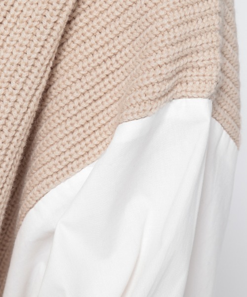 GLOBAL WORK（グローバルワーク）の「袖フワドッキングプルオーバー/898162（その他トップス・レディース・ブラック/ブラウン/ベージュ・FREE）」の8枚目の写真