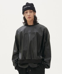 FEKETE | FEKETE MADE LOGO FAKE LEATHER EMBOSSING LOGO PULLOVER(スウェット)