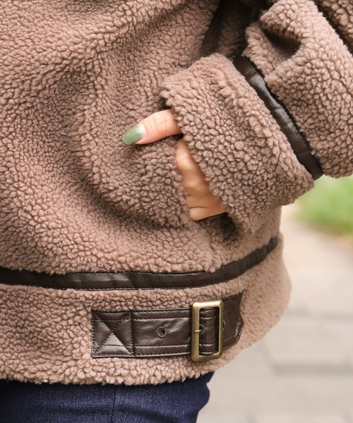 PairPair（ペアペア）の「ボアパイピングフライトジャケット（ブルゾン・レディース・アイボリー/モカ・FREE）」の21枚目の写真