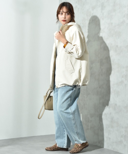 INTERPLANET（インタープラネット）の「【撥水・UV加工】キルトライナー付フードショートコート（マウンテンパーカー・レディース・ブラック/ベージュ/カーキ/キャメル/グレイッシュベージュ/ライトベージュ/アイボリー/ダークベージュ・FREE/XX-LARGE/LARGE/X-LARGE/XXX-LARGE）」の14枚目の写真