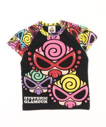 HYSTERIC MINI（ヒステリックミニ）の「HYSTERIC ポリエステルOWERラグラン半袖Tシャツ（Tシャツ/カットソー・キッズ）」